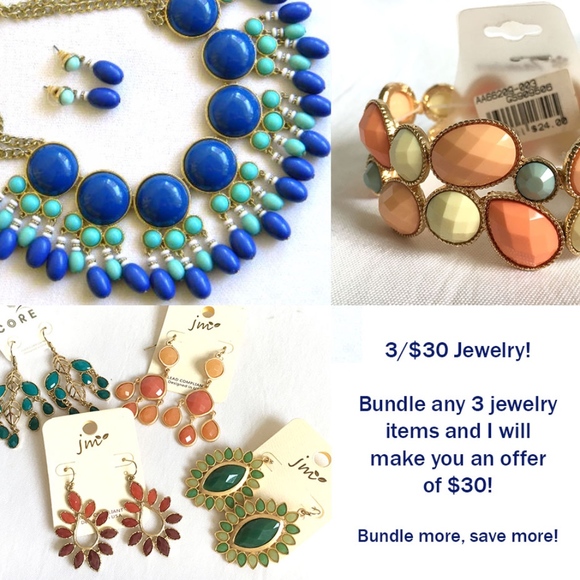 3/$30! Geometric Orange Yellow Olive Bib Necklace - Picture 5 of 5
